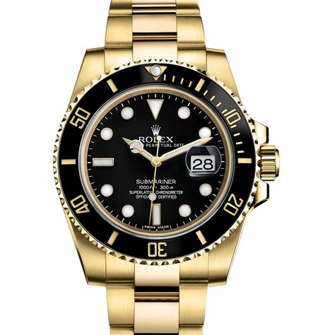 rolex black with gold